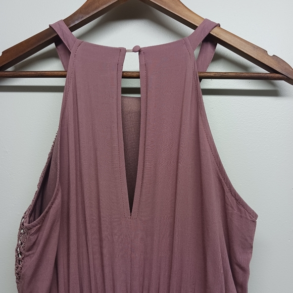 Altar'D State Bohemian Maxi Dress Women Size S Pink Halter Embroidered - Picture 7 of 10